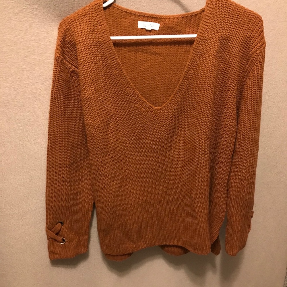 Rust orange knit sweater
